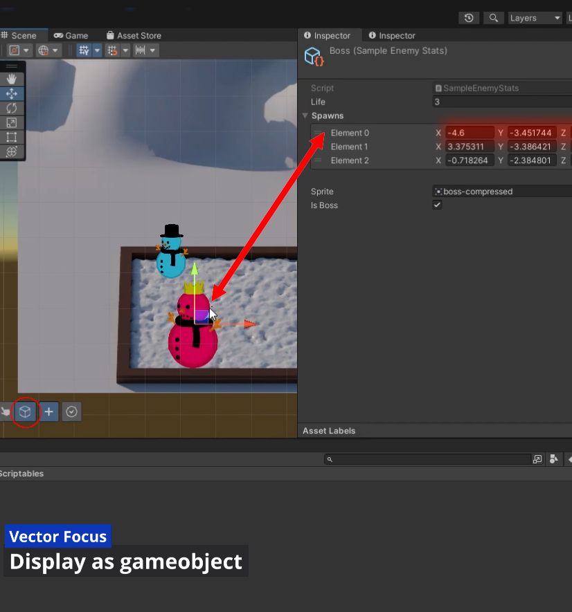 Movement gameObject with Vector Focus